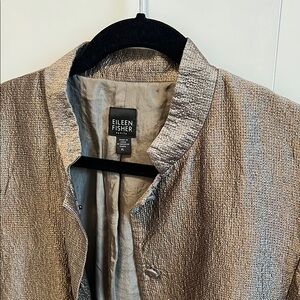 Eileen Fisher Shimmering Bronze 100% Silk Jacket